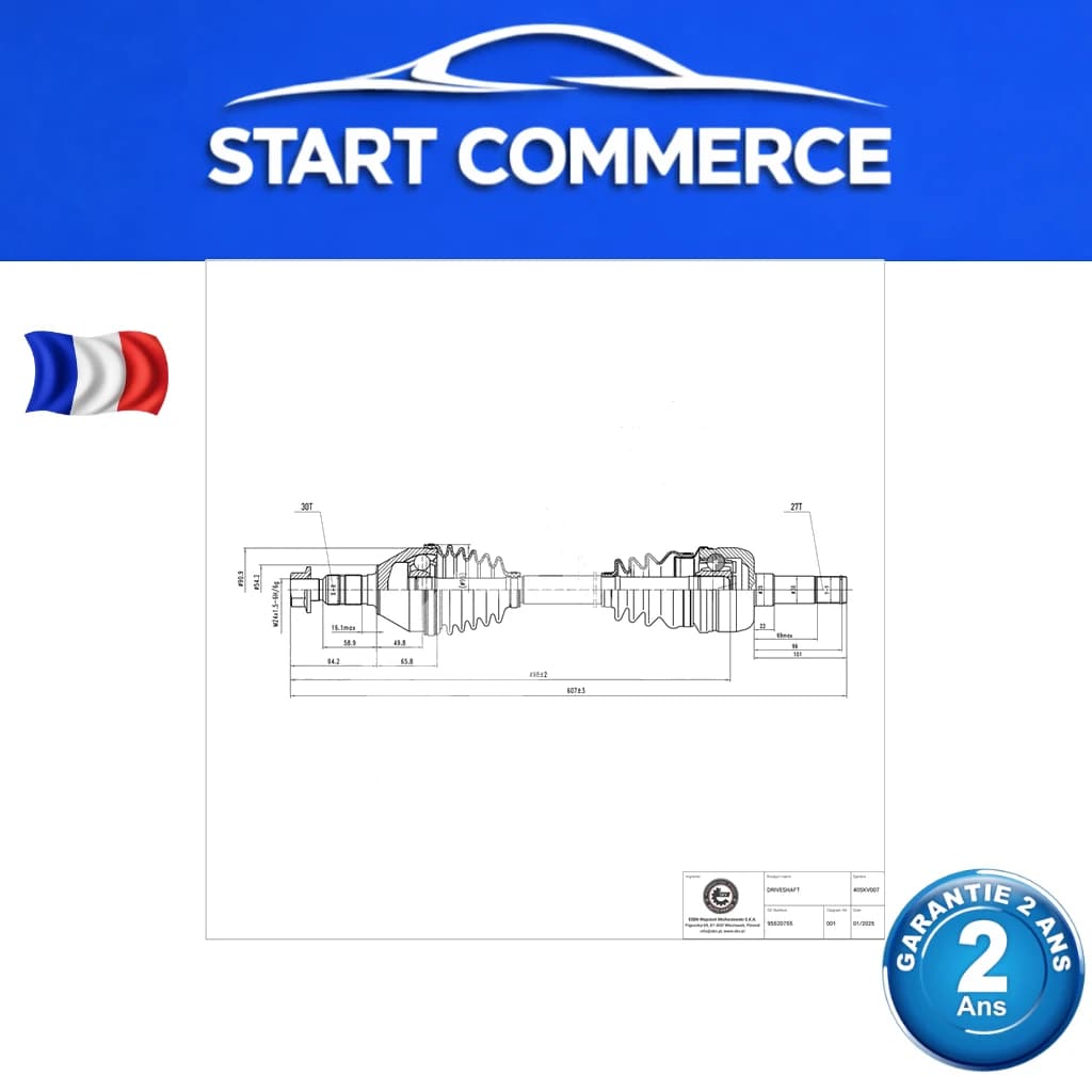 SKV Arbre de transmission