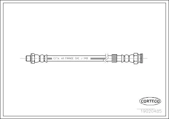 CORTECO flexible de frein renault r20, r