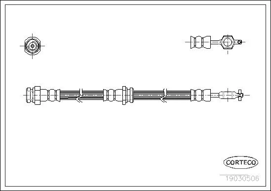 CORTECO flexible de frein mazda 626 - avant