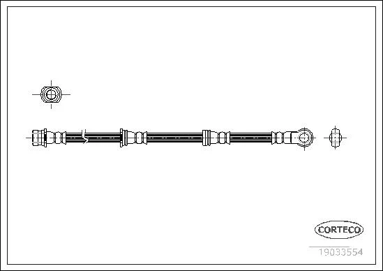 CORTECO flexible de frein mitsubishi sho