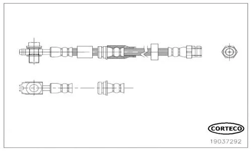 CORTECO flexible de frein - vw e-up (07.2)
