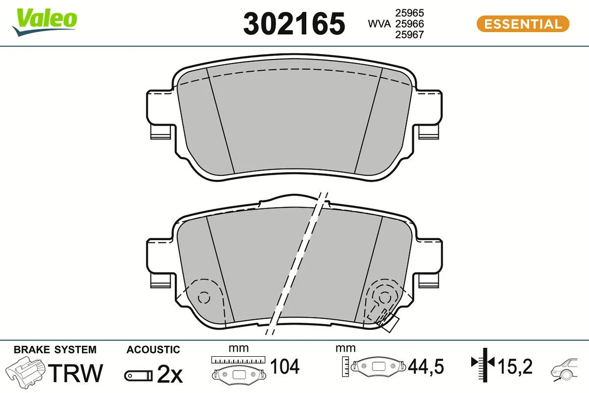 VALEO plaquettes de frein first nissan qashqai 02.14