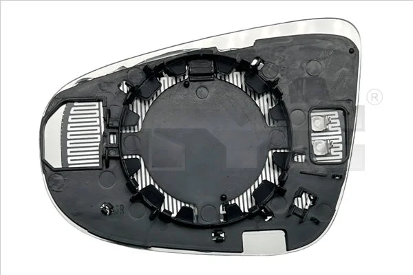 TYC glace de rétroviseur (hayon) gauche, asphérique, chauffante - volkswagen golf vi (2008-2014)