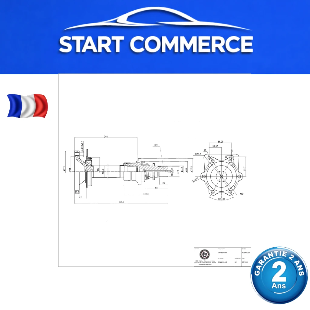 SKV arbre de transmission