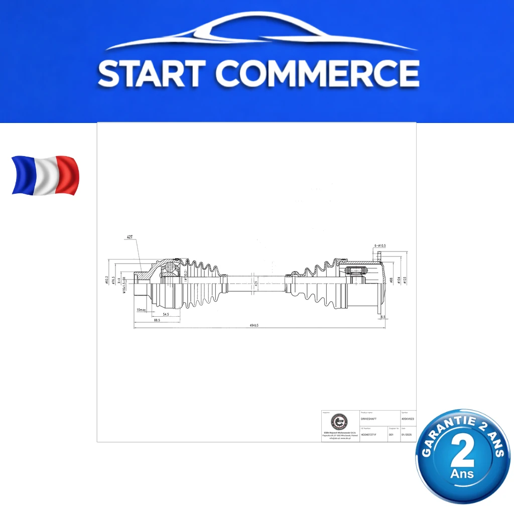 SKV Arbre de transmission