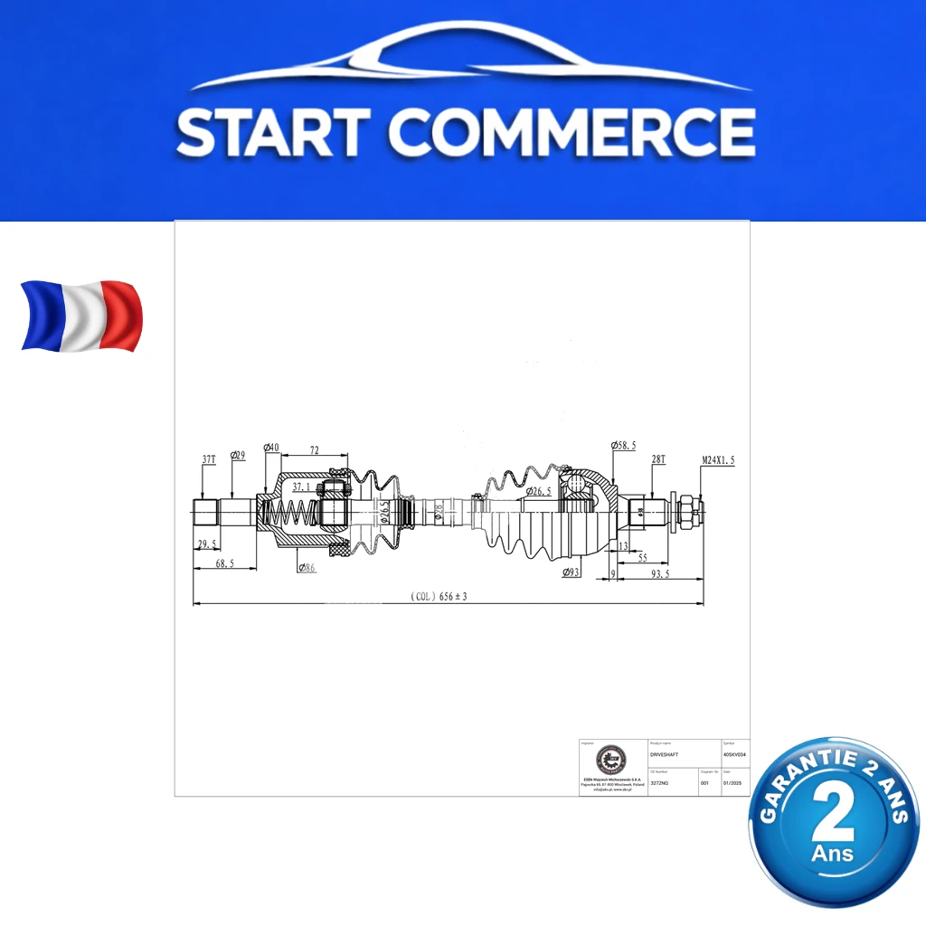 SKV Arbre de transmission