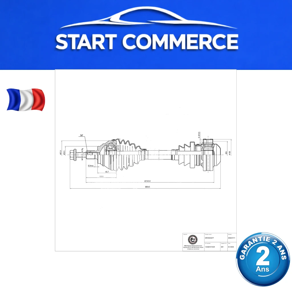 SKV Arbre de transmission