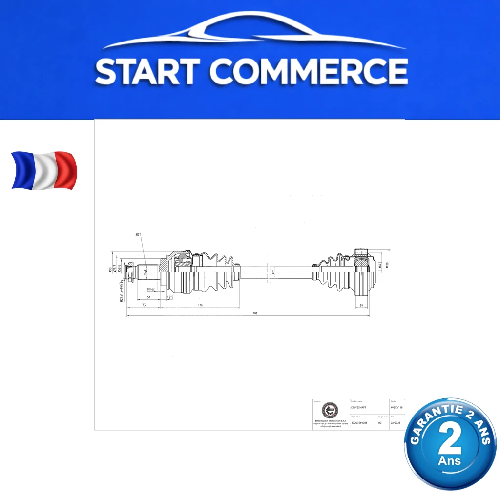 SKV Arbre de transmission
