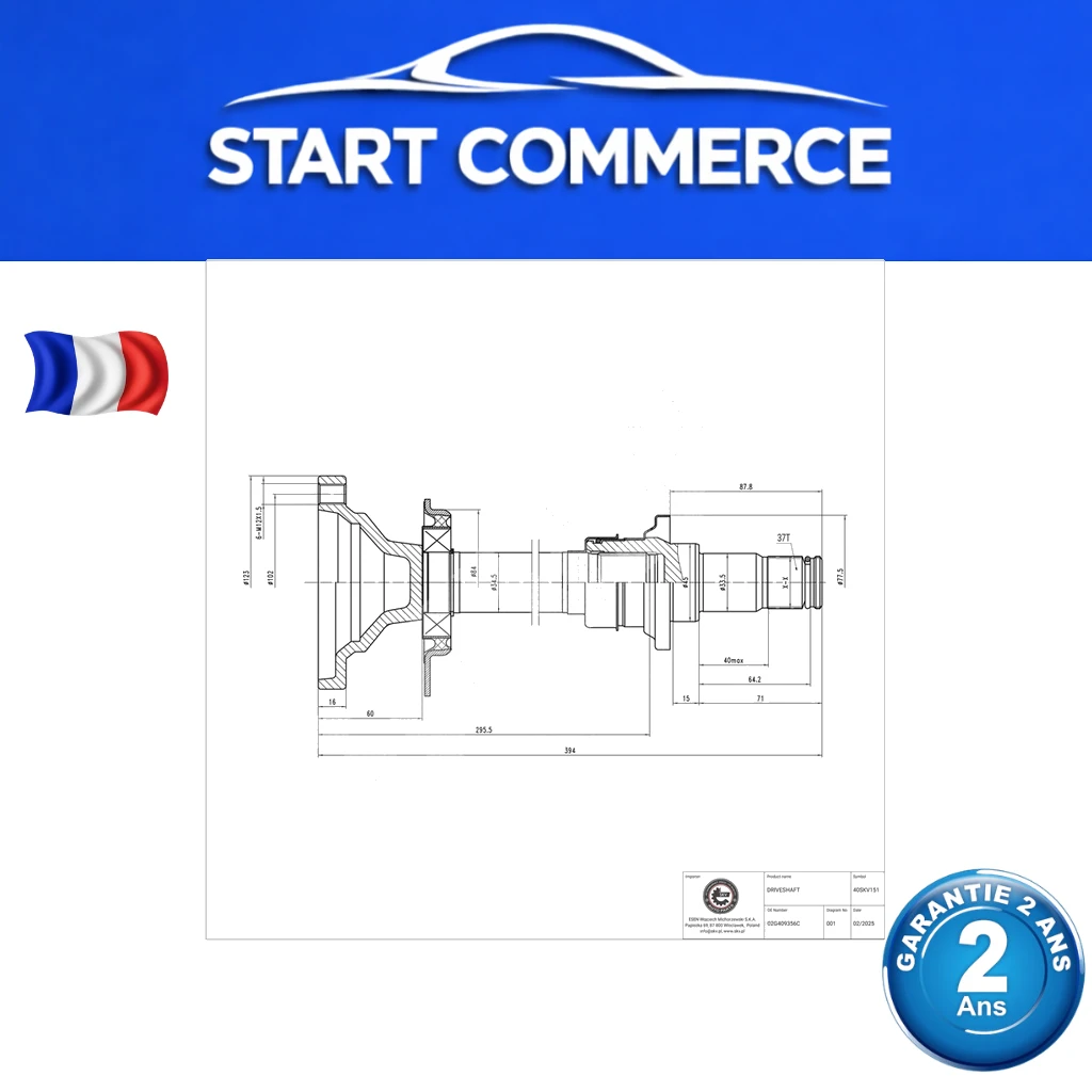 SKV Arbre de transmission