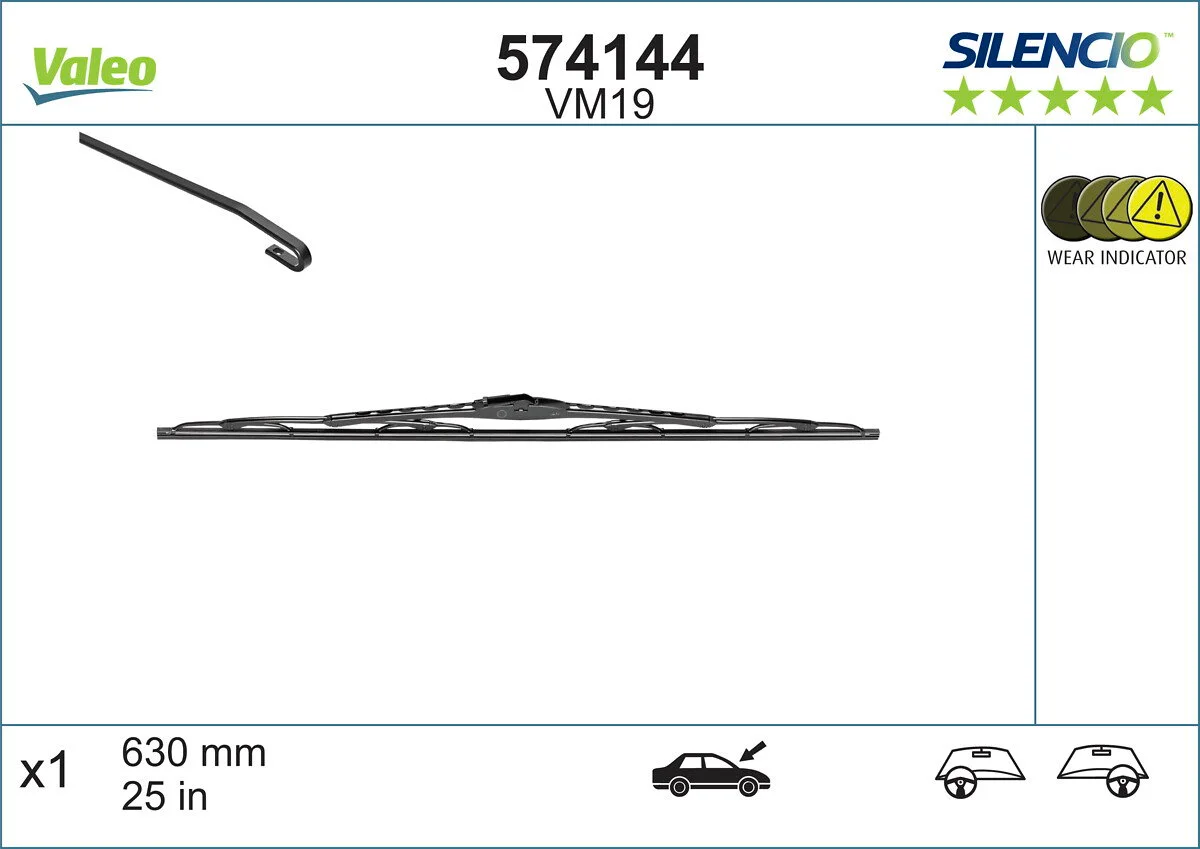 VALEO balai d'essuie-glace silencio vm19 x1 classe e