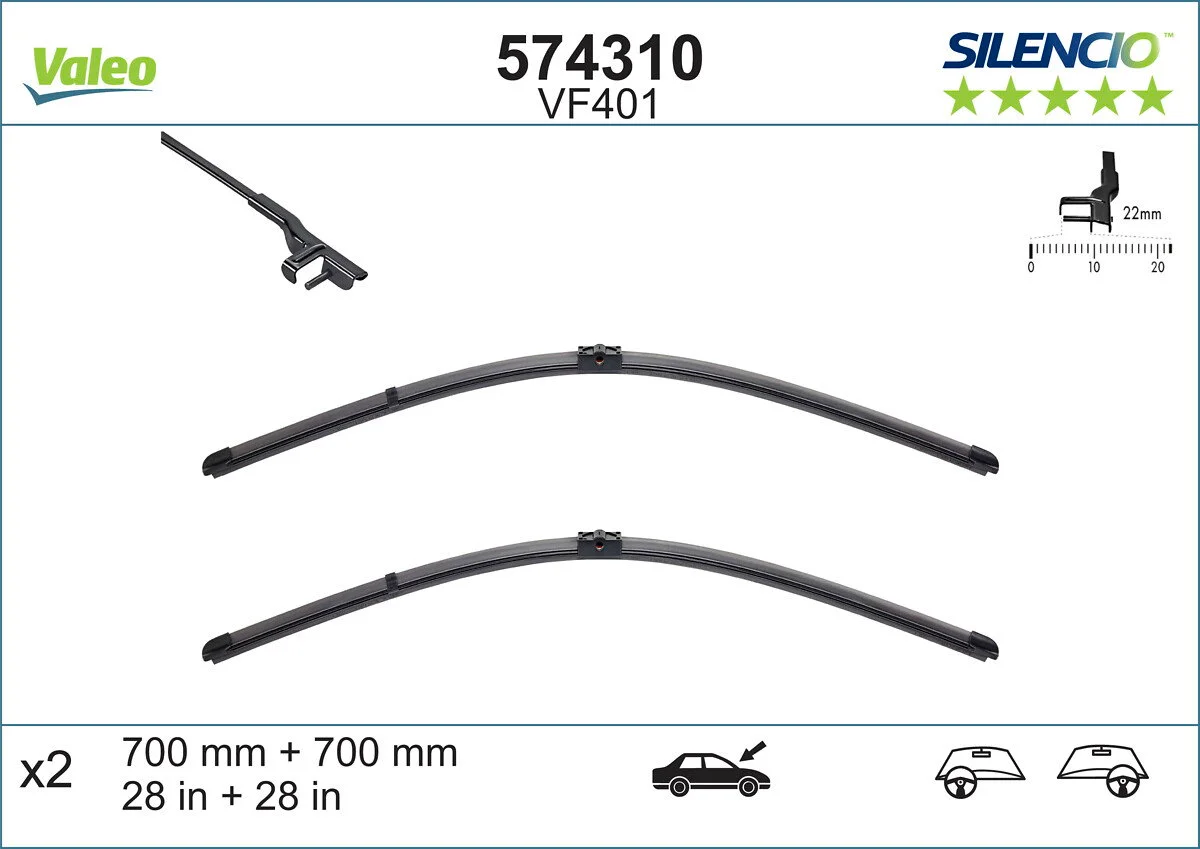 VALEO silencio vf401 x2 avant - galaxy 1, touran