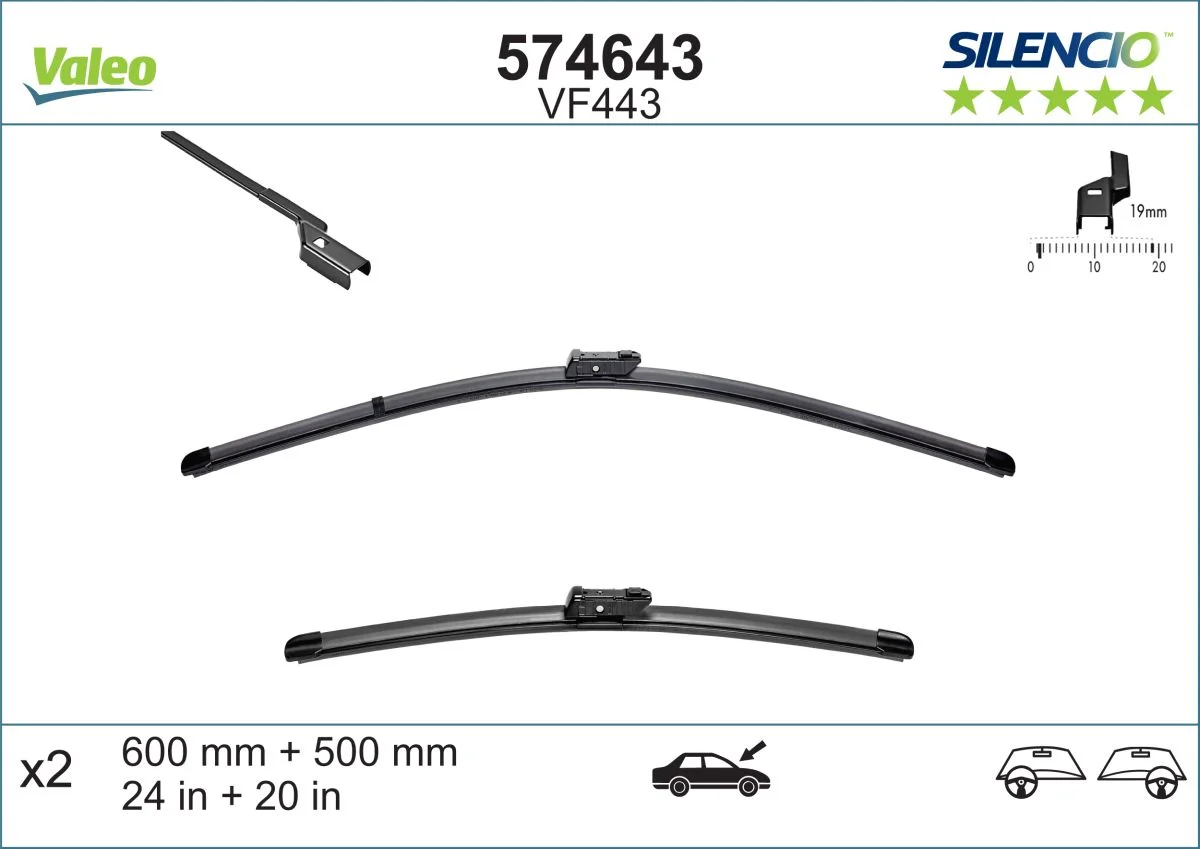 VALEO silencio vf443 x2 - a5, x5, x6, tiguan