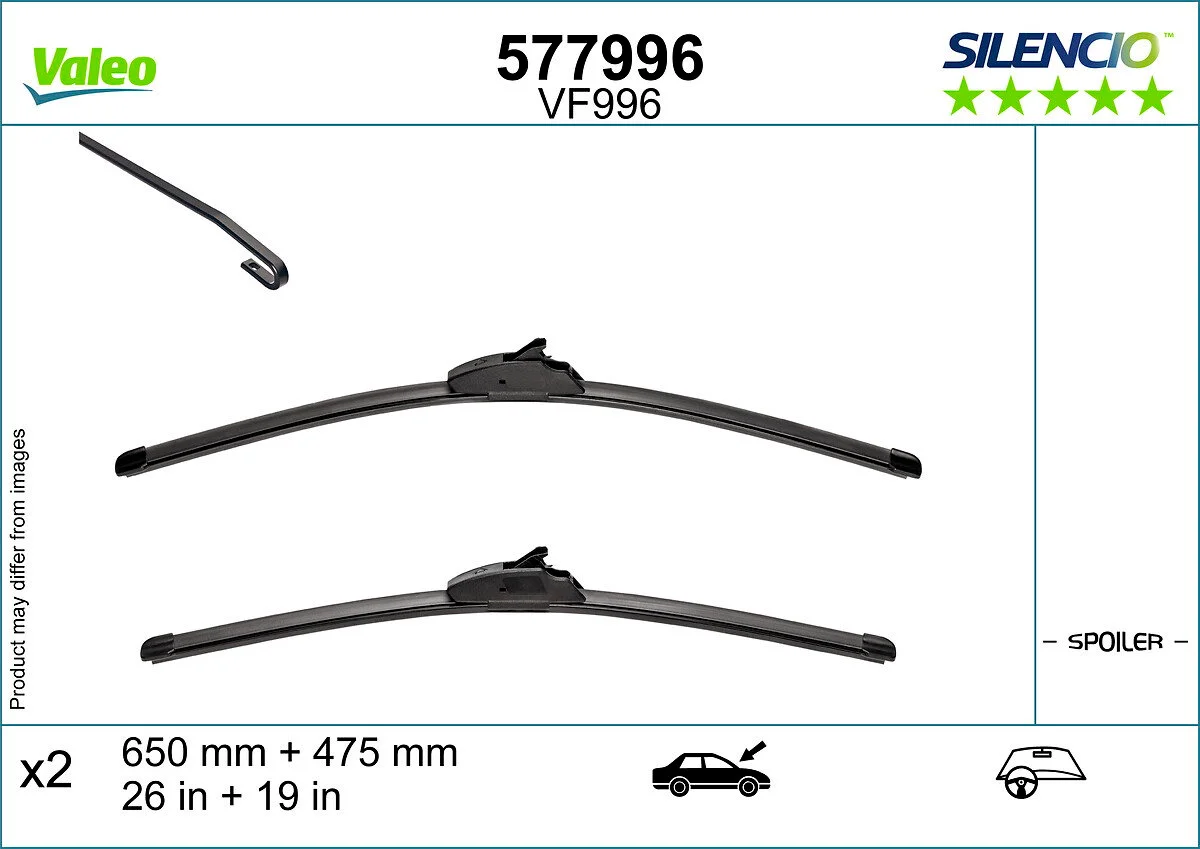 VALEO silencio vf996 x2 - balais d'essuie-glace nissan qashqai 3