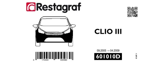RESTAGRAF kit bouclier avant clio iii phase 1
