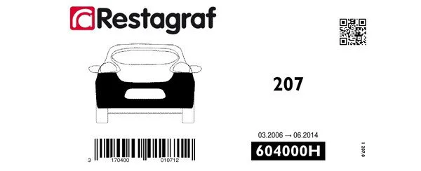 RESTAGRAF kit bouclier arrière 207 a7