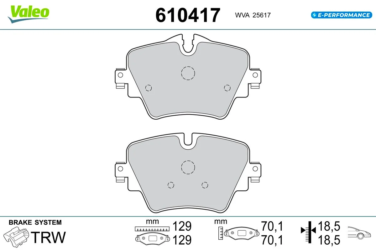 VALEO e-perf plaquettes de frein bmw 3 avant