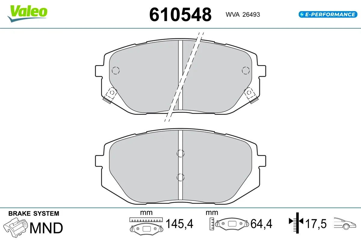 VALEO e-perf plaquettes de frein hyundai tucson avant