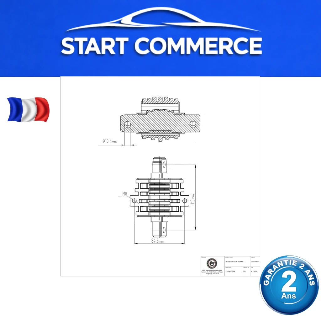 SKV Support de boîte de vitesses
