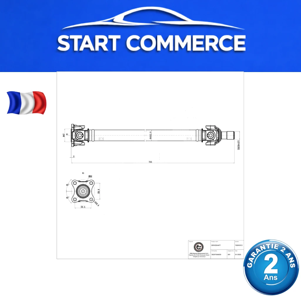 SKV Arbre de transmission