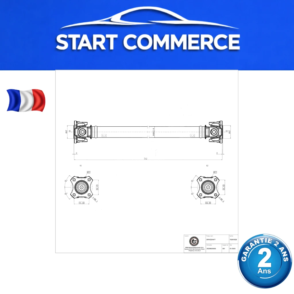 SKV Arbre de transmission