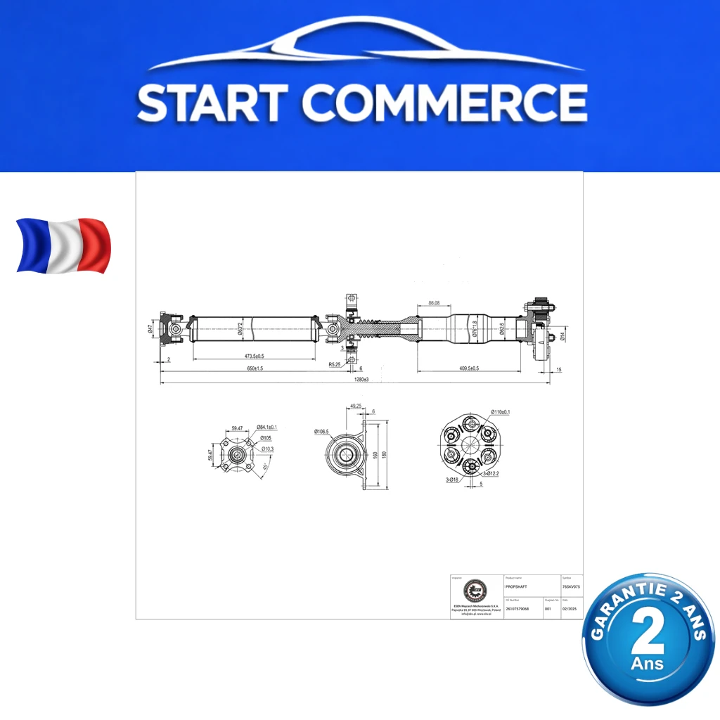 SKV Arbre de transmission