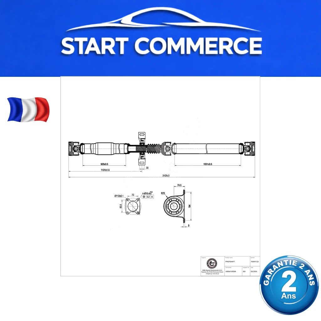 SKV Arbre de transmission