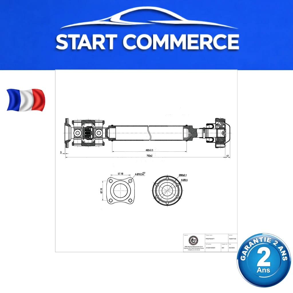 SKV Arbre de transmission