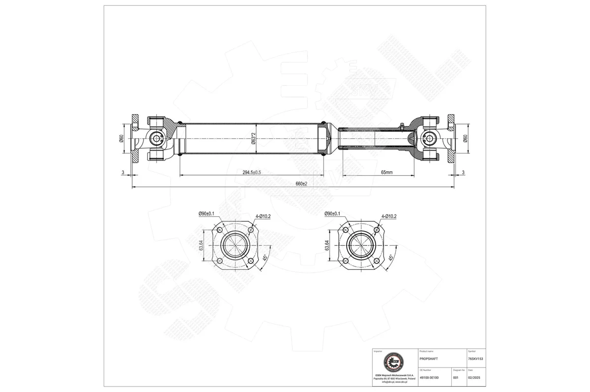 SKV Arbre de transmission