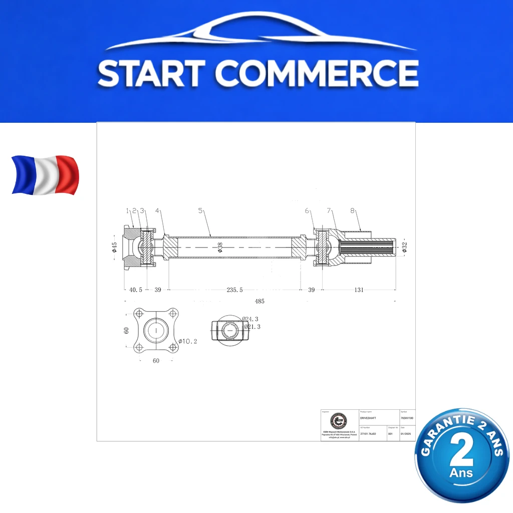SKV Arbre de transmission