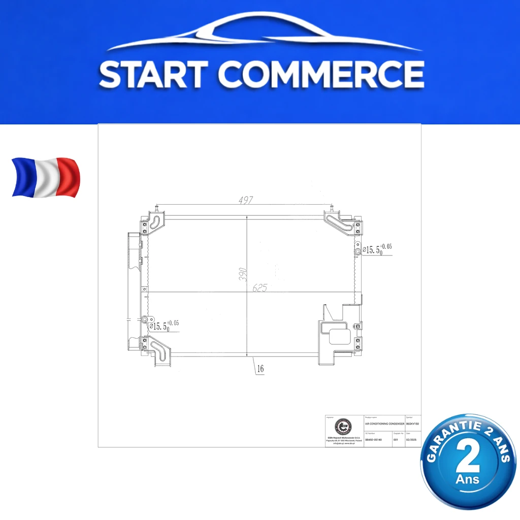 SKV condenseur de climatisation