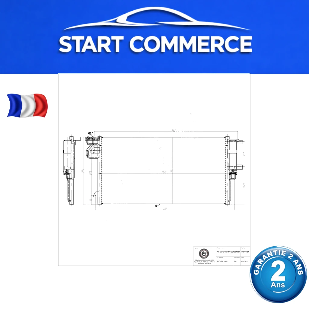 SKV Condenseur de climatisation