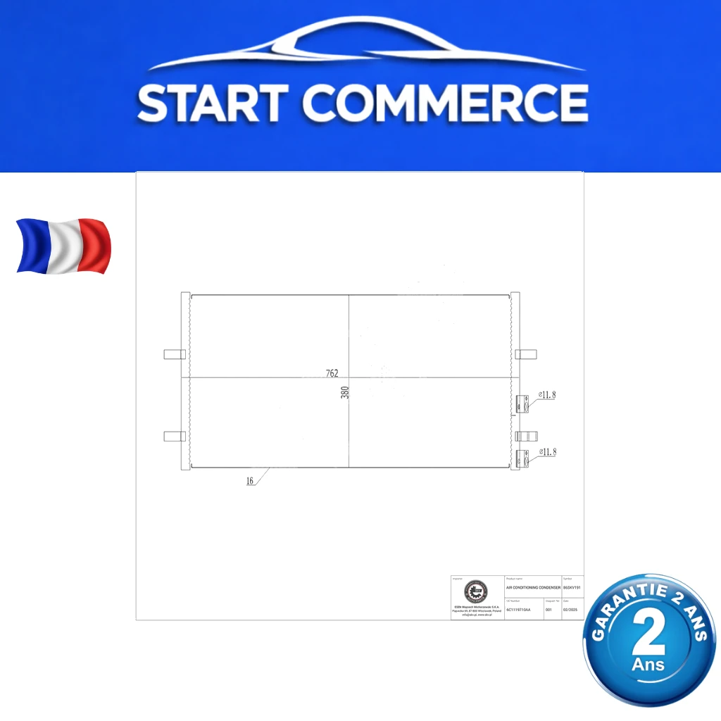 SKV Condenseur de climatisation