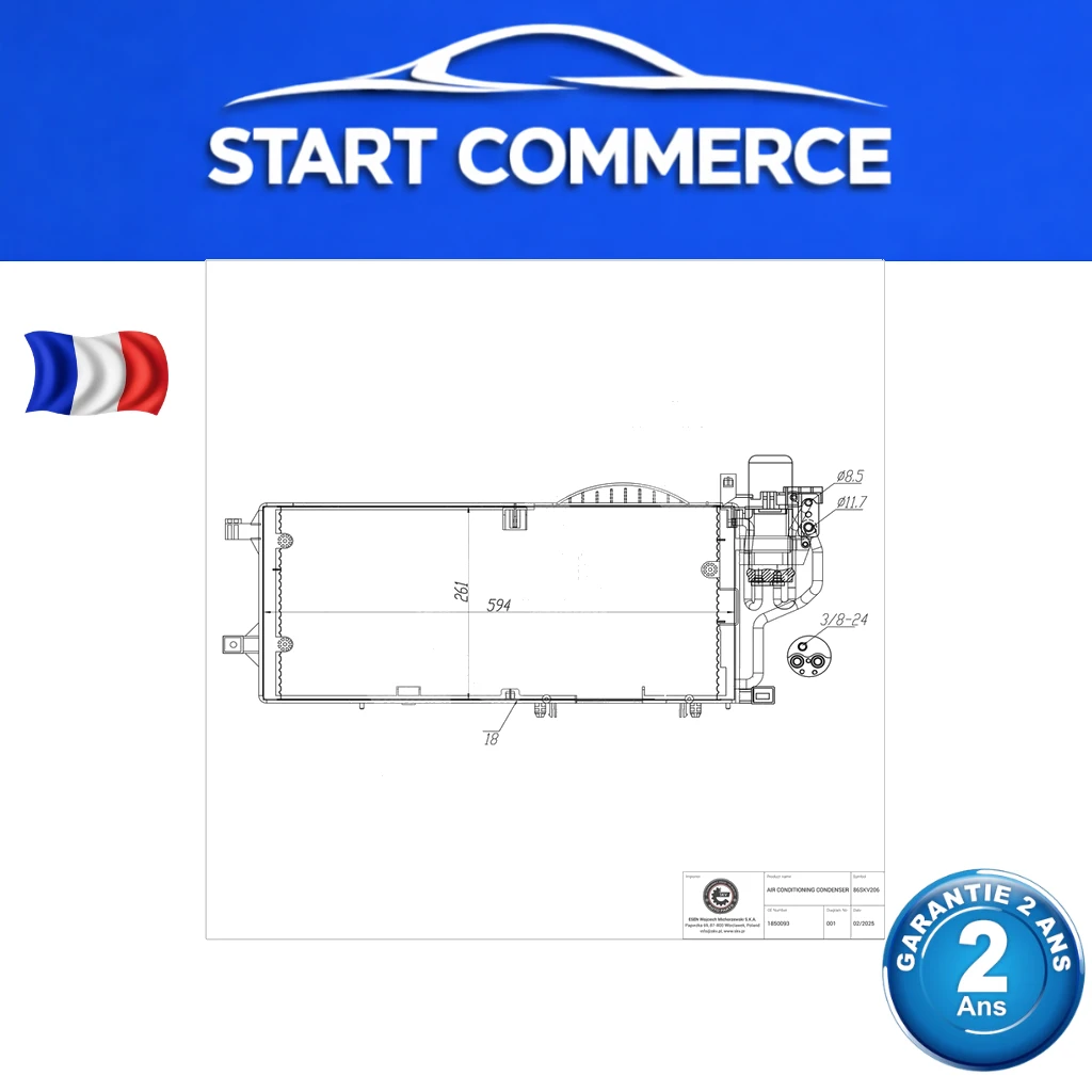 SKV Condenseur de climatisation