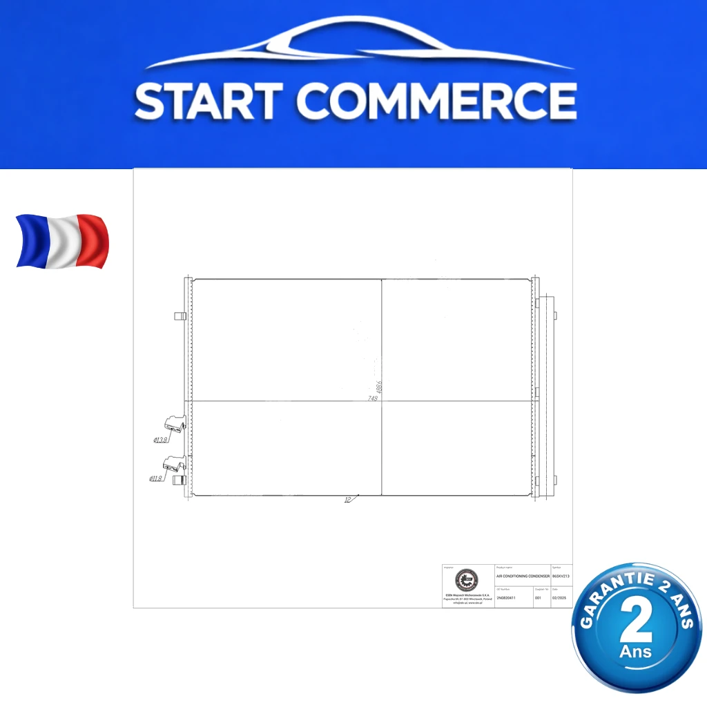SKV Condenseur de climatisation