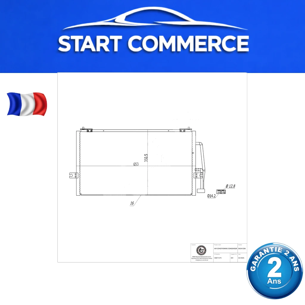 SKV Condenseur de climatisation