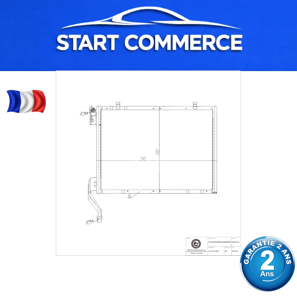 SKV Condenseur de climatisation