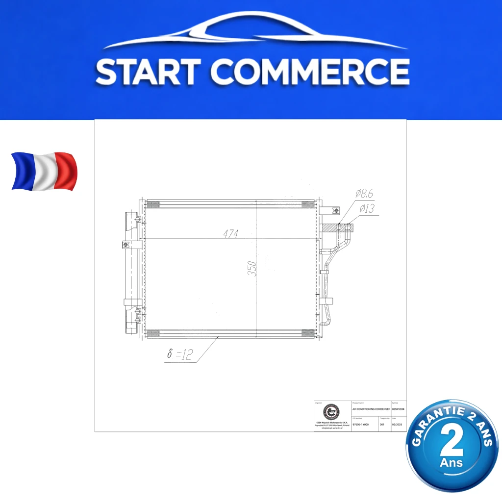 SKV Condenseur de climatisation