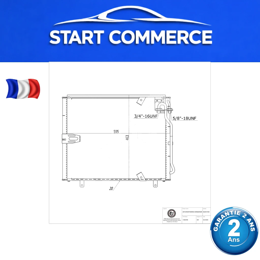 SKV Condenseur de climatisation BMW Série 5 / Série 7
