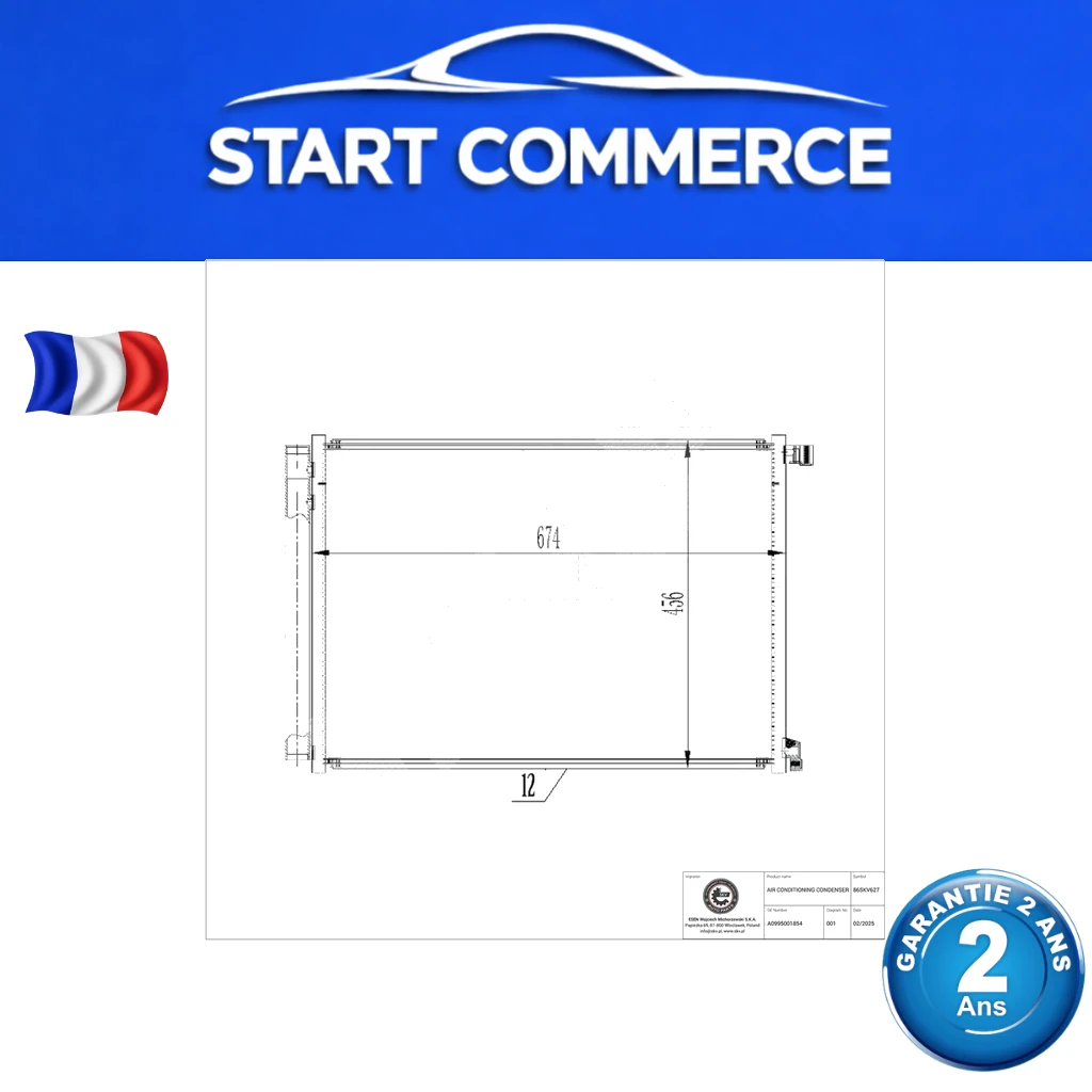 SKV Condenseur de climatisation