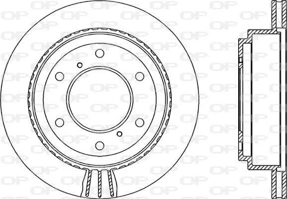 Open Parts Jeu de disques de frein ventilés peints 300 mm