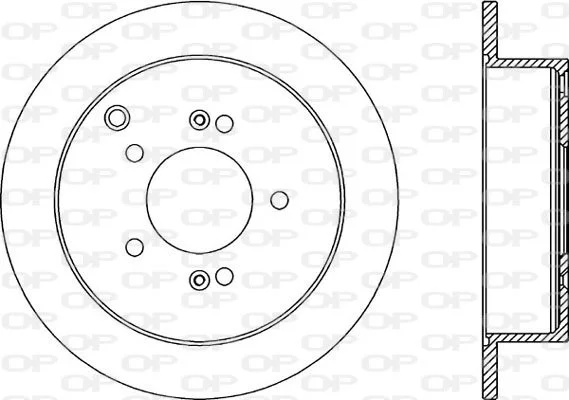 Open Parts Jeu de disques de frein pleins peints 284 mm