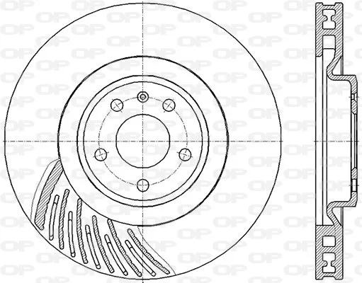 Open Parts Disque de frein ventilé peint, unitaire