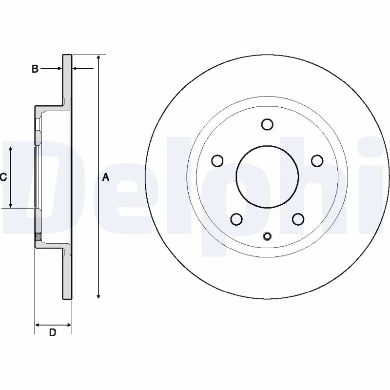 DELPHI jeu de 2 disques de frein peints