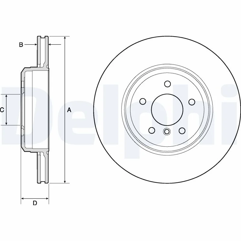 DELPHI jeu de 2 disques de frein peints