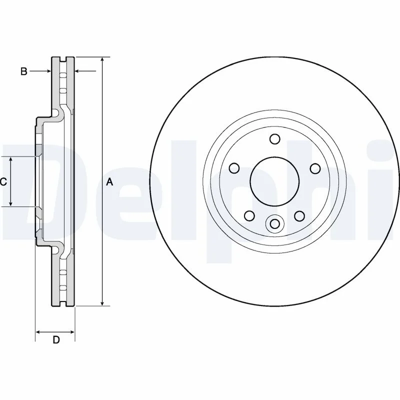 DELPHI jeu de 2 disques de frein peints