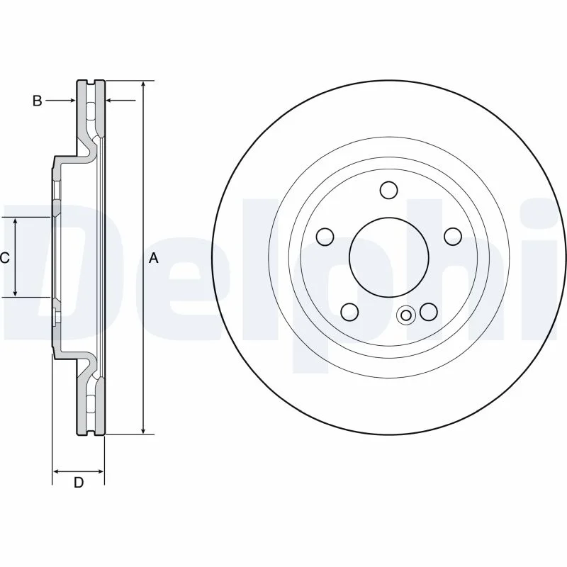 DELPHI jeu de 2 disques de frein peints