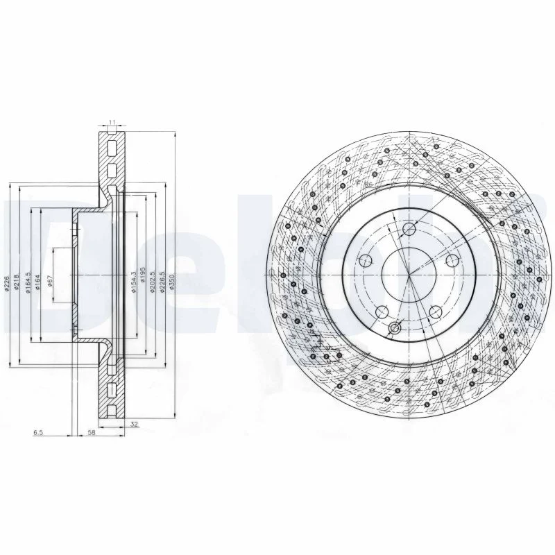 DELPHI disque de frein unitaire