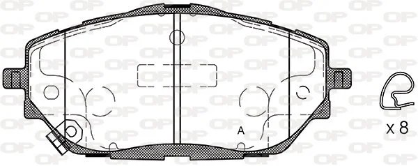Open Parts Plaquettes de frein