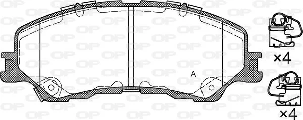 Open Parts Plaquettes de frein