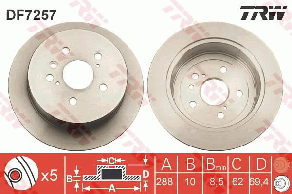 TRW paire de disques de frein